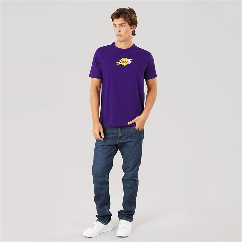 New Era Mens NBA Graphic Los Angeles Lakers T-Shirt Trp - Image 4