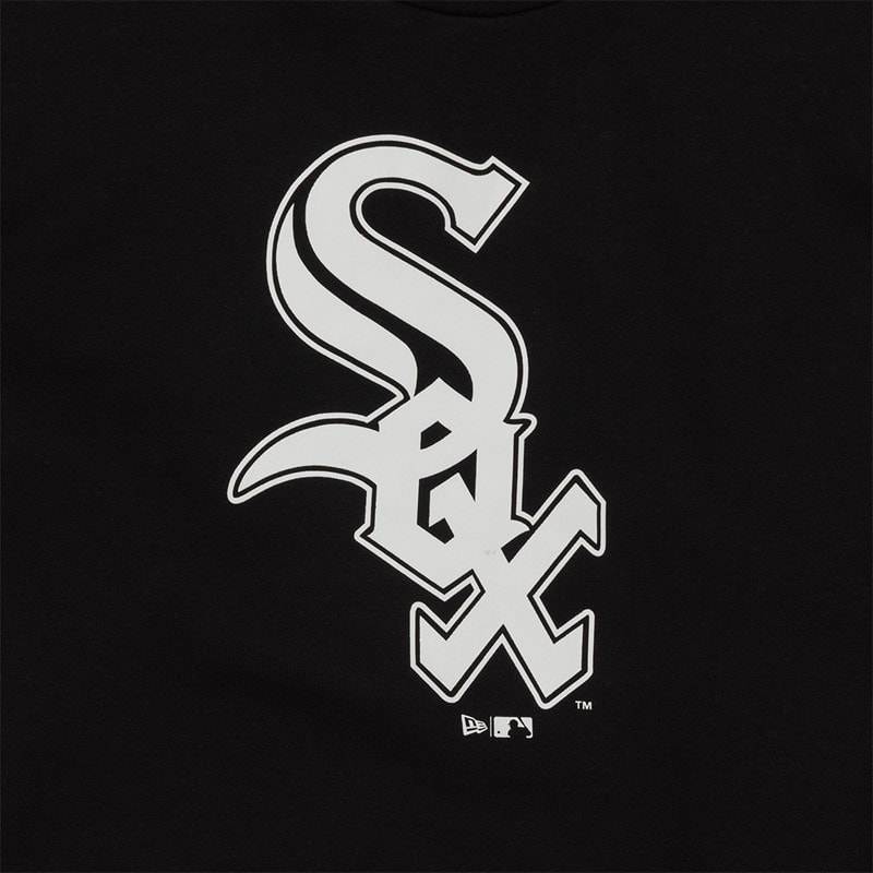 New Era Mens Chicago White Sox Hoodie Black/White - Image 3