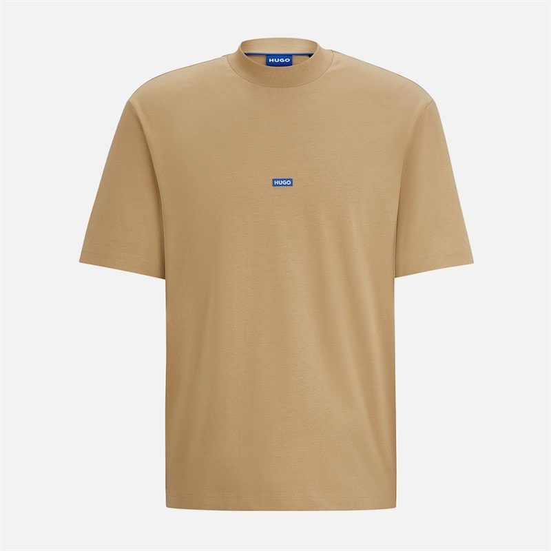 HUGO Mens Nieros T-Shirt Gold - Image 1