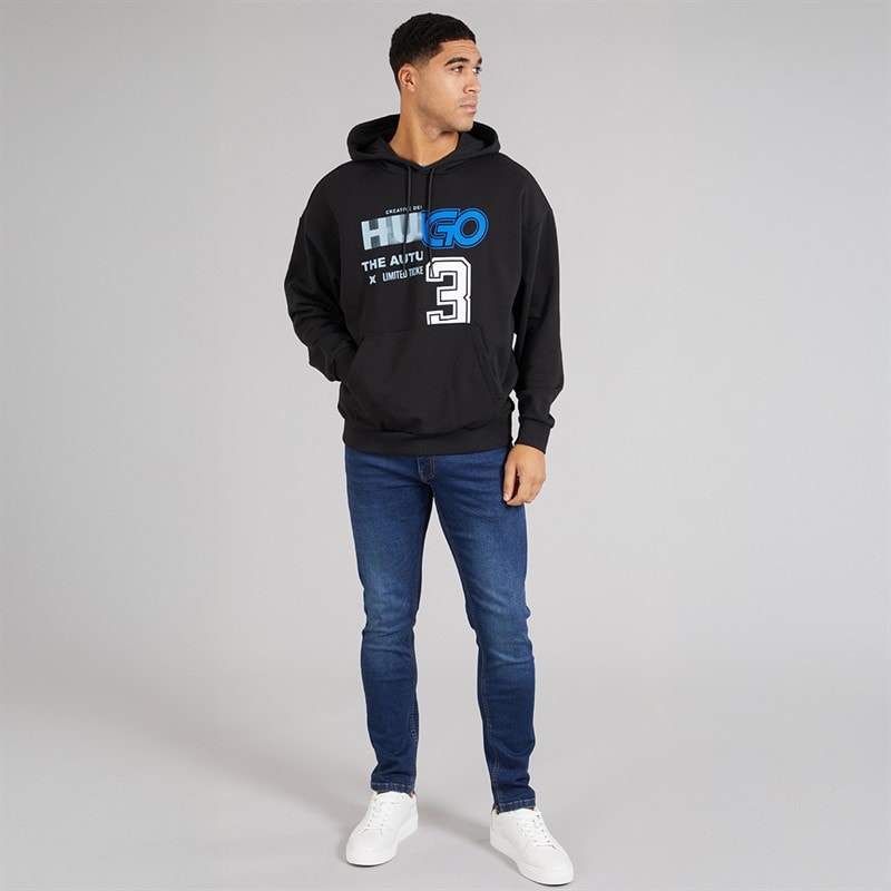 HUGO Mens Nesidi Sweatshirt Black - Image 3