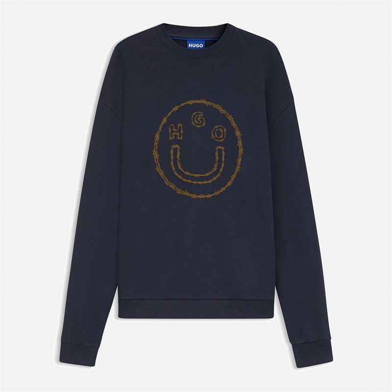 HUGO Mens Natrox Sweatshirt Navy - Image 1