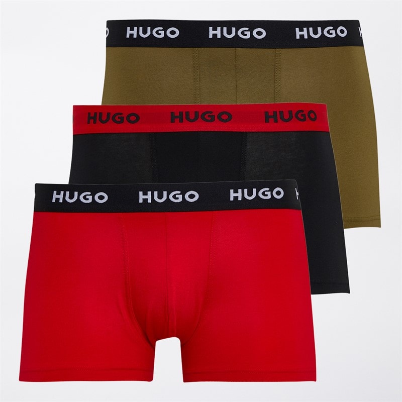 HUGO Mens Three Pack Boxers Multi - Image 1