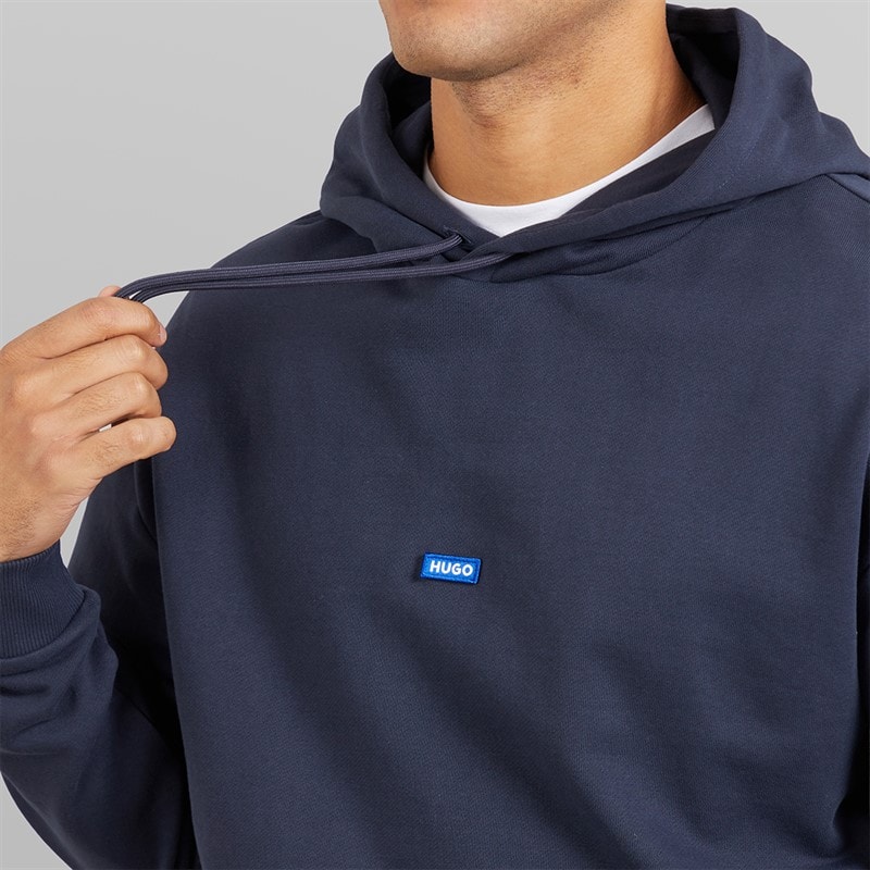 HUGO Mens Nalonso Hoodie Navy - Image 3