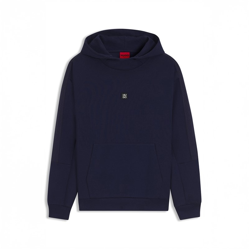 HUGO Mens Danovohood Hoodie Dark Blue