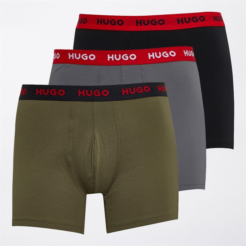 HUGO Mens Three Pack Boxers Multi - Image 1