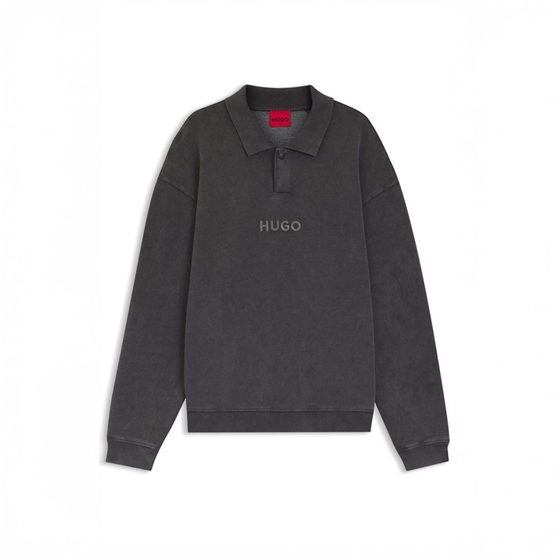 HUGO Mens Delwy Sweatshirt Dark Grey