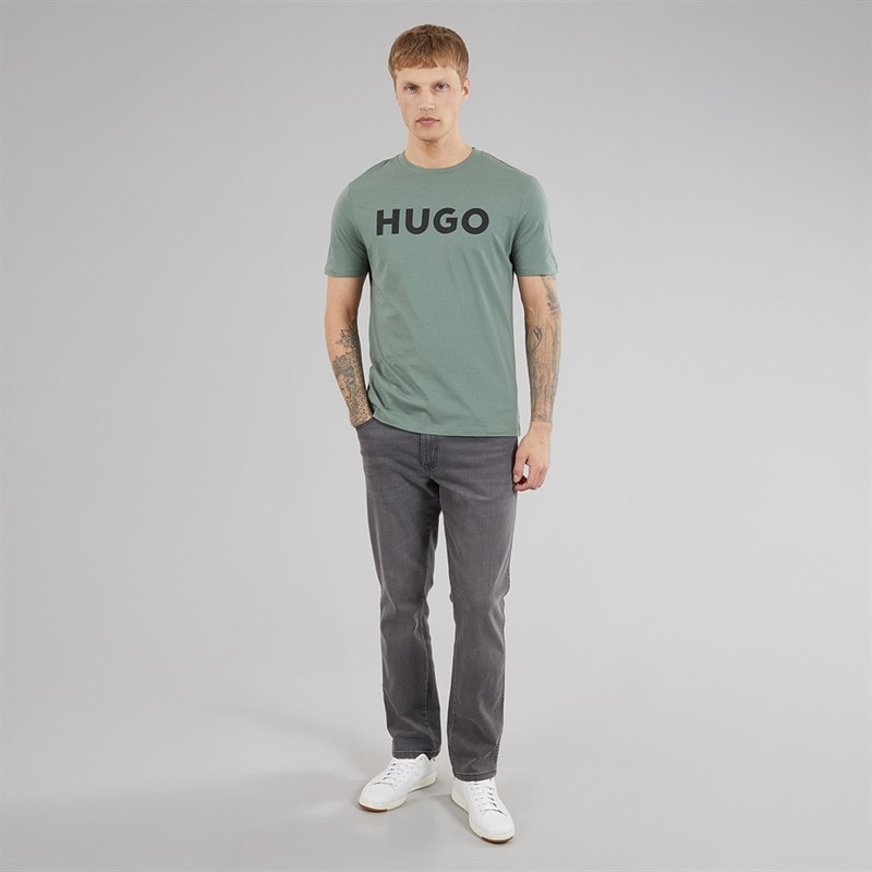 HUGO Mens Dulivio T-Shirt Open Green - Image 3