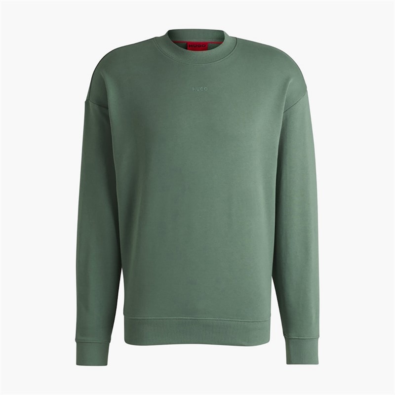 HUGO Mens Dapocrew Sweatshirt Open Green