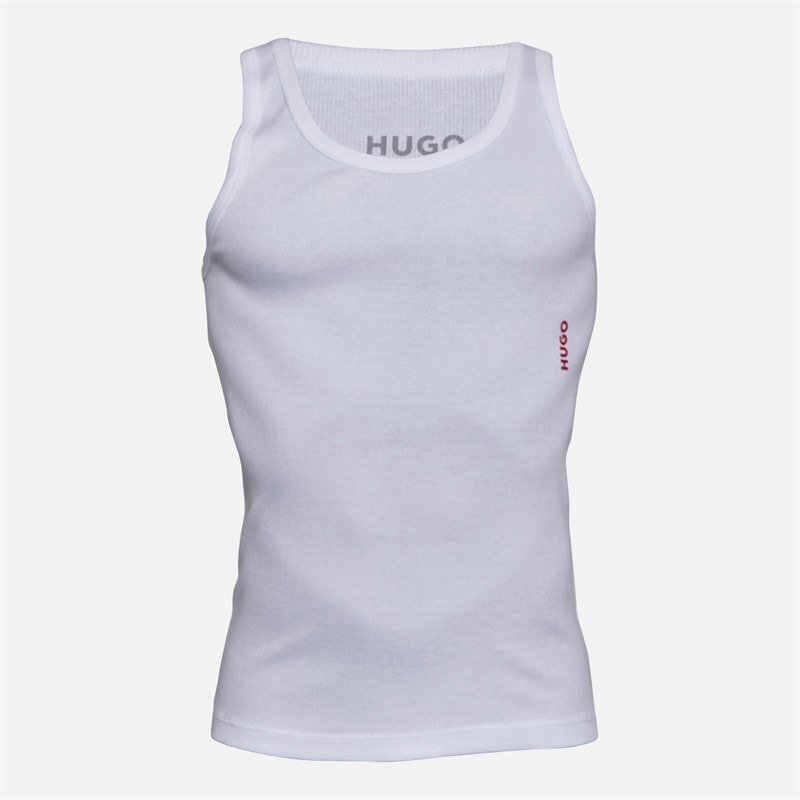 HUGO Mens Three Pack Tank Tops Pink/White - Image 2