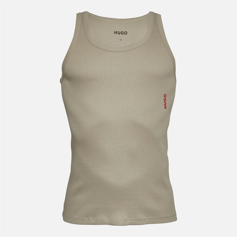 HUGO Mens Three Pack Tank Tops Pink/White - Image 3