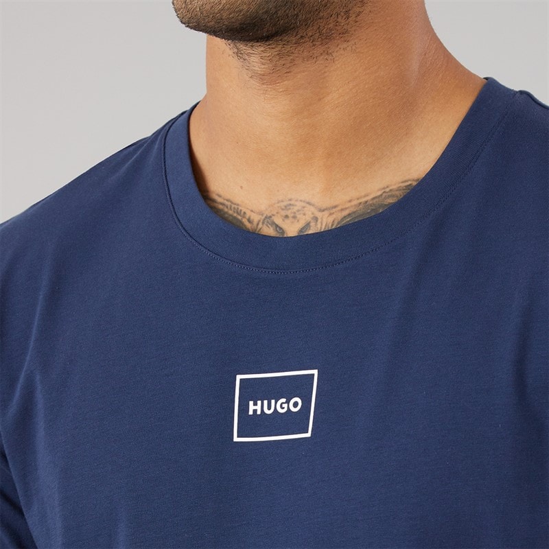 HUGO Mens Laze T-Shirt Navy - Image 3