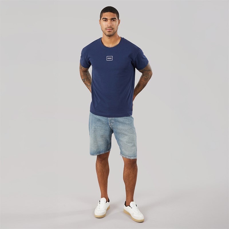 HUGO Mens Laze T-Shirt Navy - Image 4