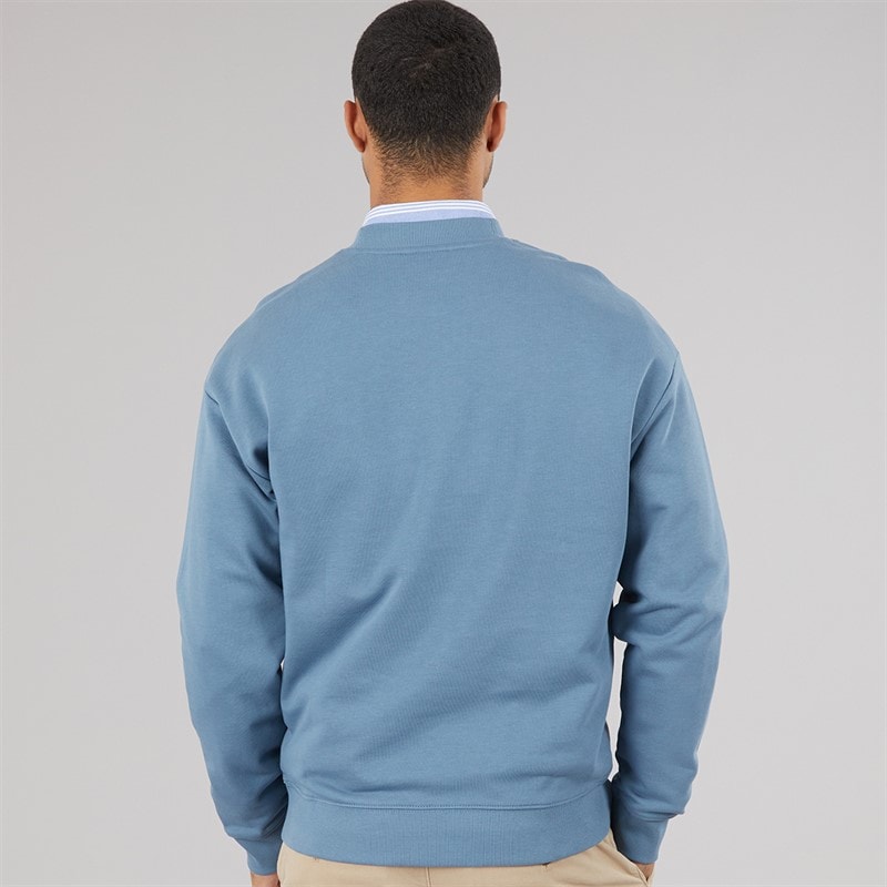 HUGO Mens Dapocrew Sweatshirt Open Blue - Image 2