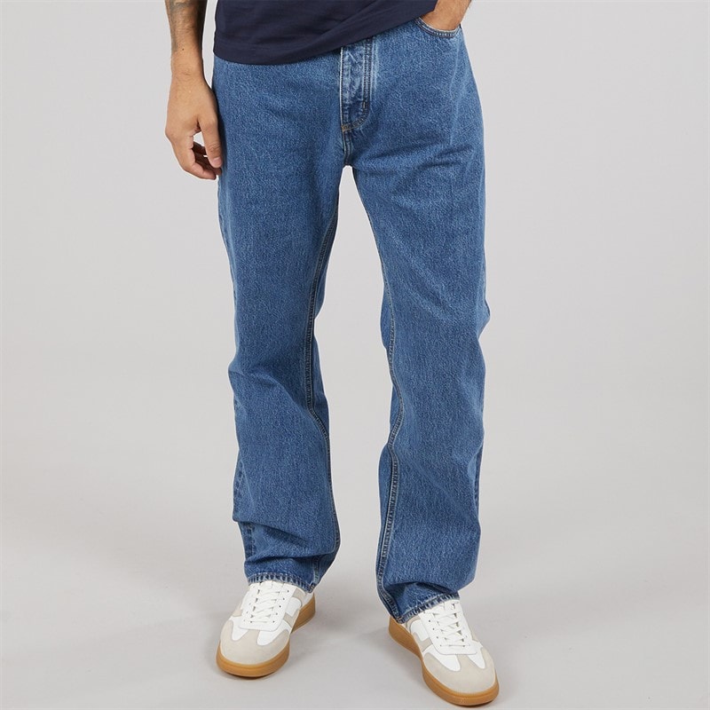 HUGO Mens Nate Baggy Fit Jeans Bright Blue