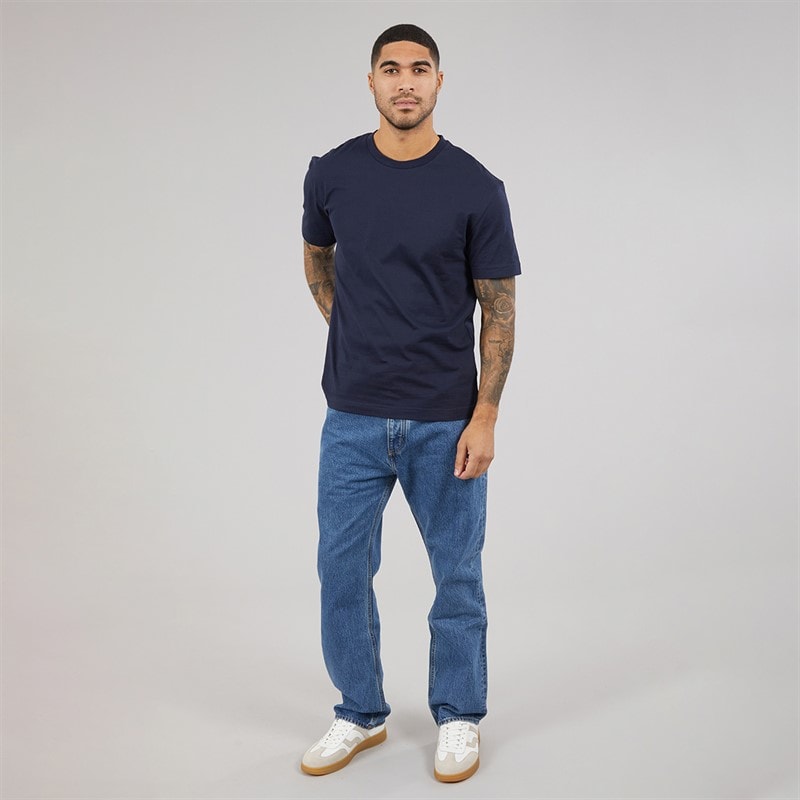 HUGO Mens Nate Baggy Fit Jeans Bright Blue - Image 4