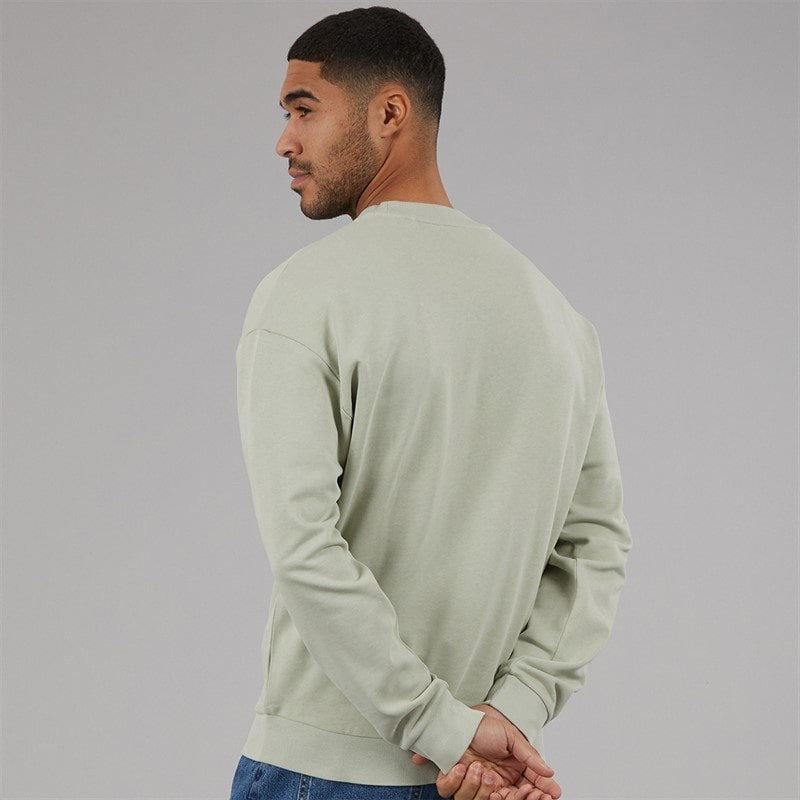 HUGO Mens Nierofix Sweatshirt Open Green - Image 2