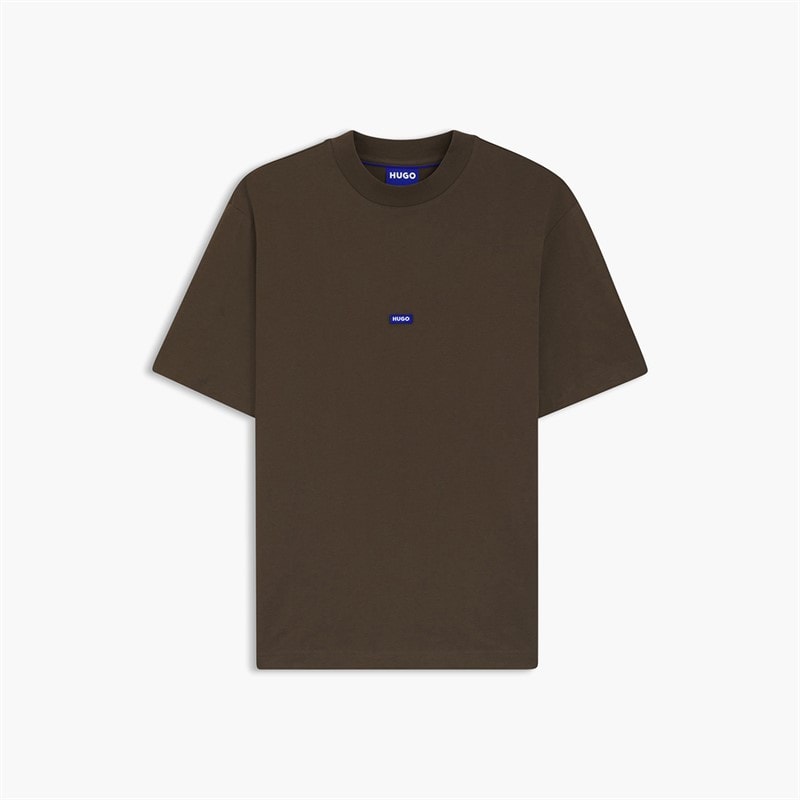 HUGO Mens Nieros T-Shirt Dark Brown