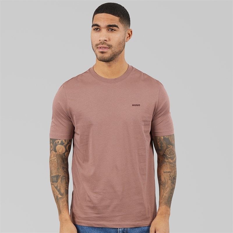 HUGO Mens Dero222 T-Shirt Light/Pastel Brown