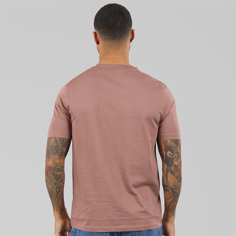 HUGO Mens Dero222 T-Shirt Light/Pastel Brown - Image 2