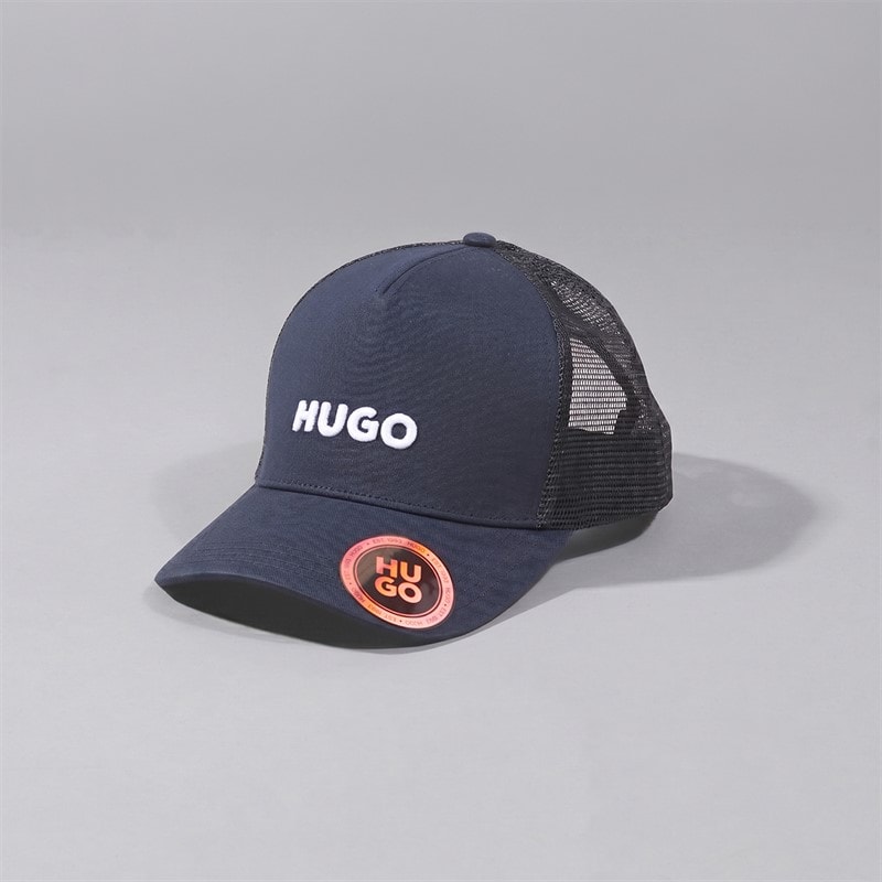 HUGO Mens Marsel Trucker Cap Dark Blue - Image 1