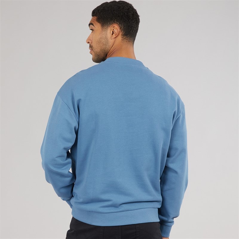 HUGO Mens Newirex Sweatshirt Open Blue - Image 2
