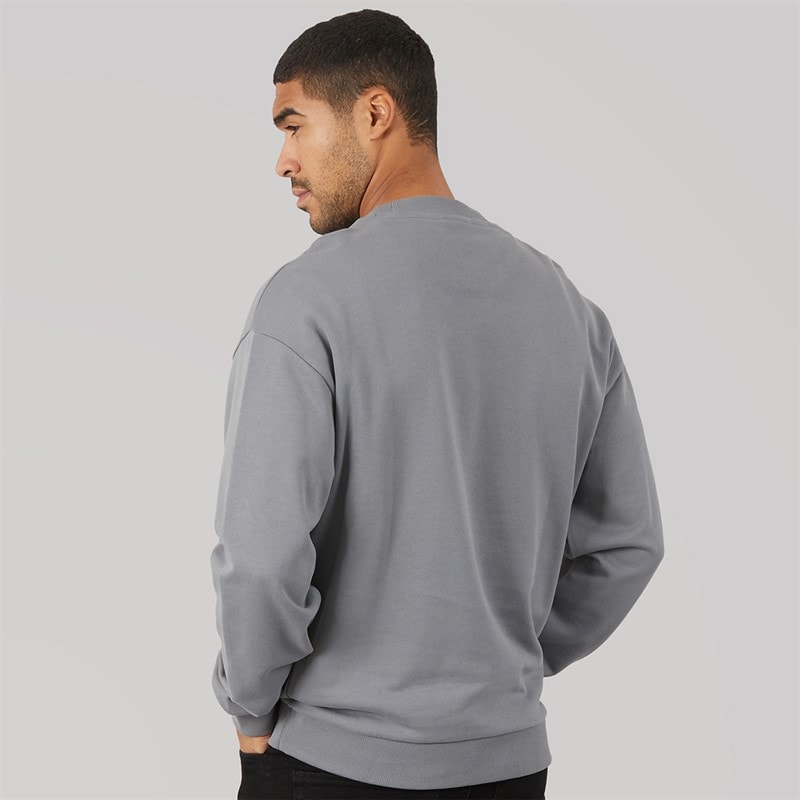 HUGO Mens Newirex Sweatshirt Medium Grey - Image 2