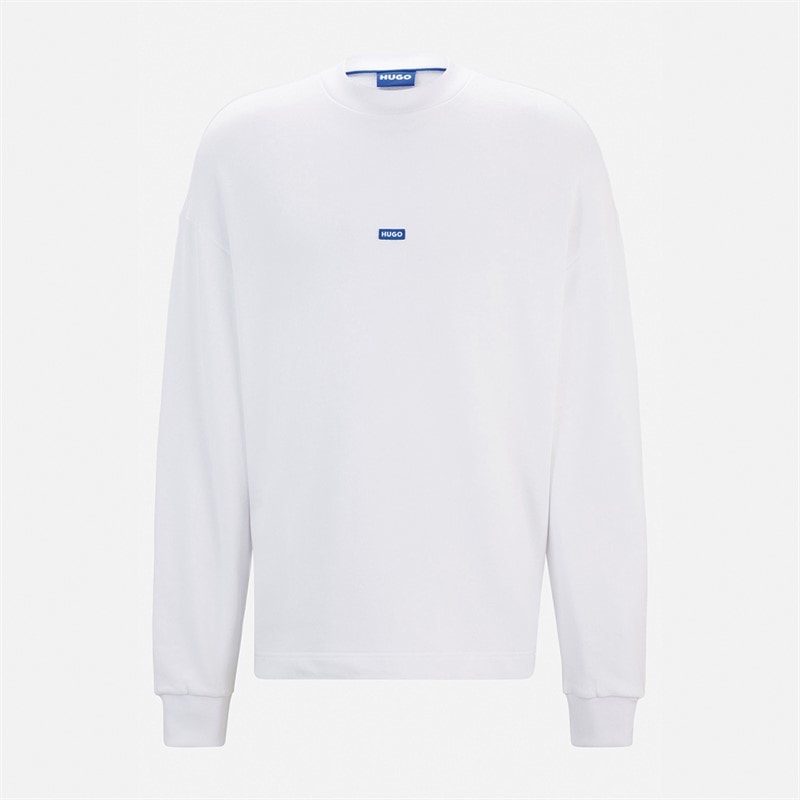 HUGO Mens Nedro Sweatshirt White