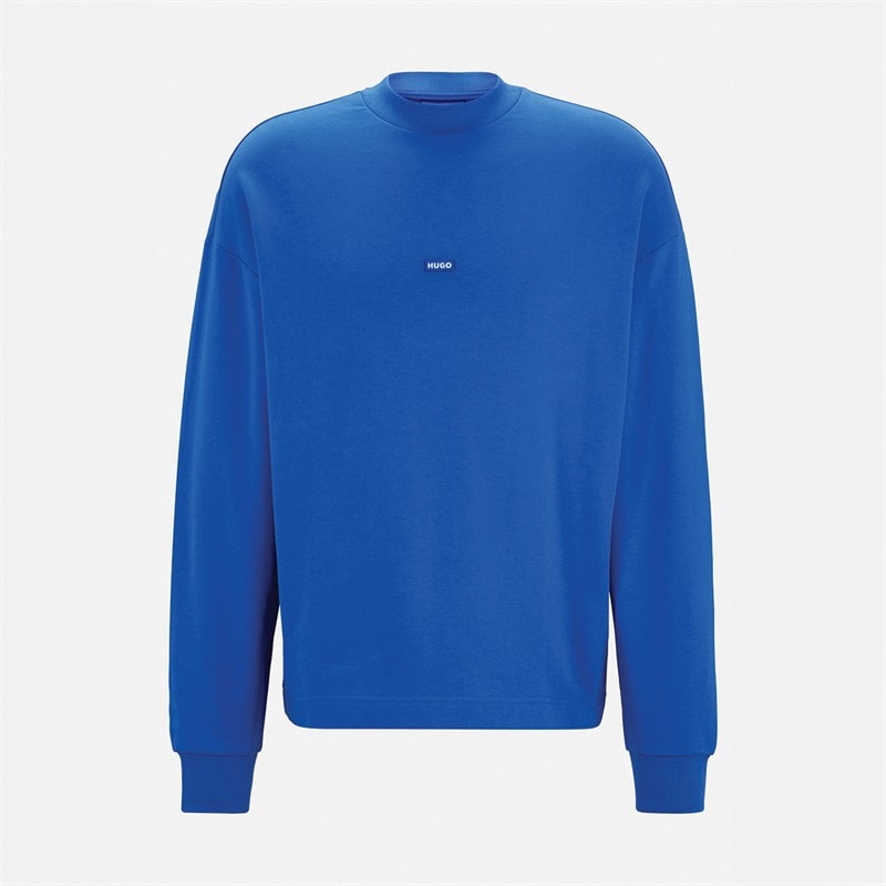 HUGO Mens Nedro Sweatshirt Open Blue