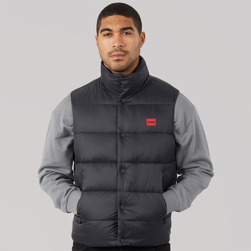 HUGO Mens Baltino Gilet Black - Image 3