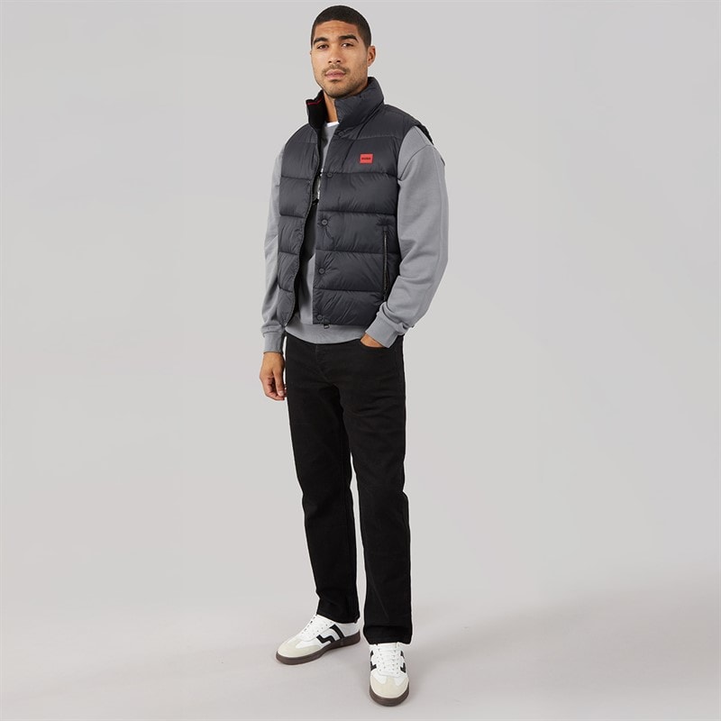 HUGO Mens Baltino Gilet Black - Image 4