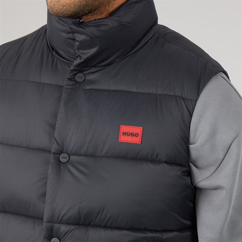 HUGO Mens Baltino Gilet Black - Image 5