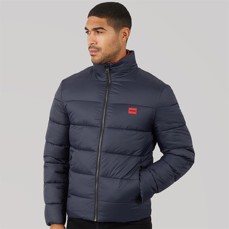 HUGO Mens Balto Puffer Jacket Dark Blue - Image 3