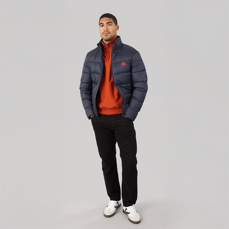 HUGO Mens Balto Puffer Jacket Dark Blue - Image 4