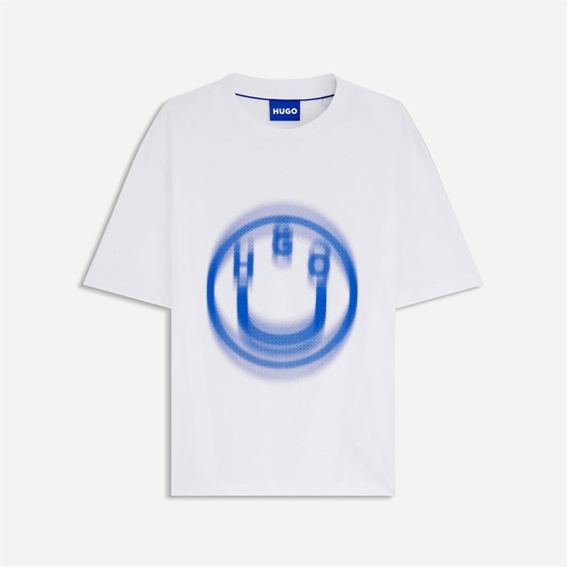 HUGO Mens Nalax T-Shirt Open White1 - Image 1
