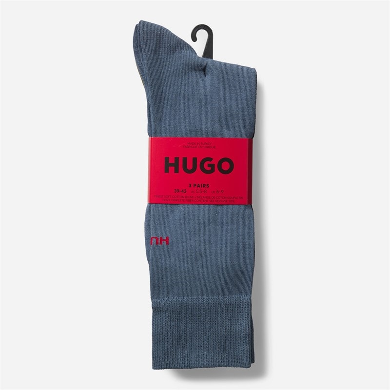 HUGO Mens Three Pack Socks Multi - Image 2
