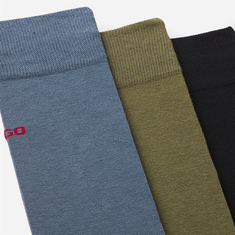 HUGO Mens Three Pack Socks Multi - Image 3