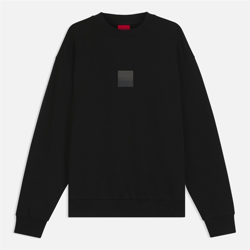 HUGO Mens Duspliter Sweatshirt Black - Image 1