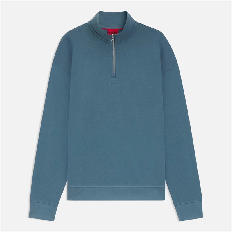 HUGO Mens Durty 244 Sweatshirt Open Blue - Image 1