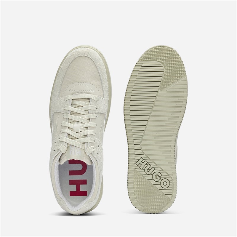 HUGO Mens Kilian Tenn Sneakers Light Beige - Image 2