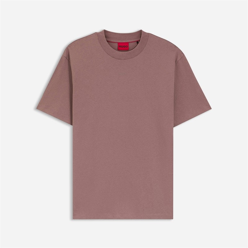 HUGO Mens Dapolino T-Shirt Light/Pastel Brown - Image 1