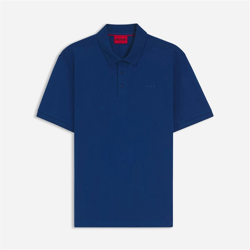 HUGO Mens Donos Polo Shirt Open Blue - Image 1