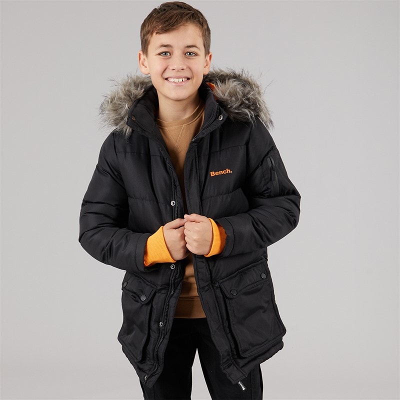 Bench Boys Calcott Parka Jacket Black