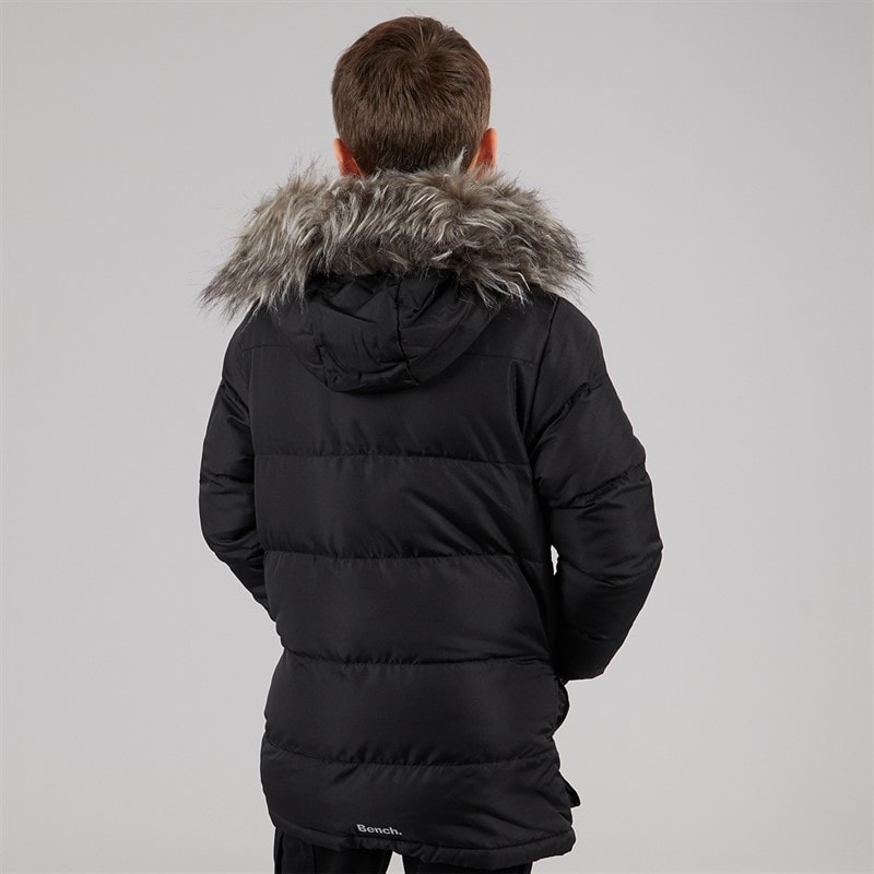 Bench Boys Calcott Parka Jacket Black - Image 2
