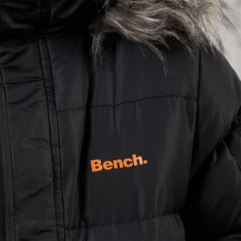 Bench Boys Calcott Parka Jacket Black - Image 3