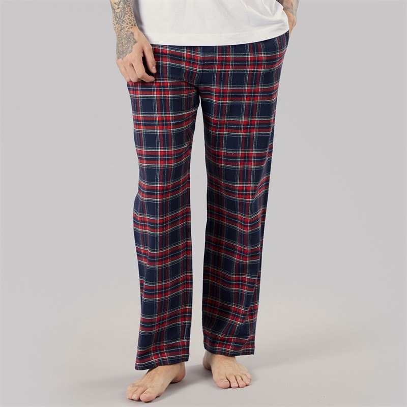 Bench Mens Folau Flannel Pants Red Check - Image 1