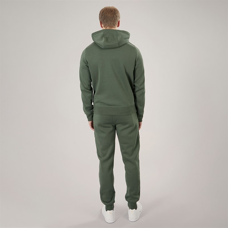 Bench Mens Guttell Tracksuit With Branded Tape Detail Khaki - Image 2