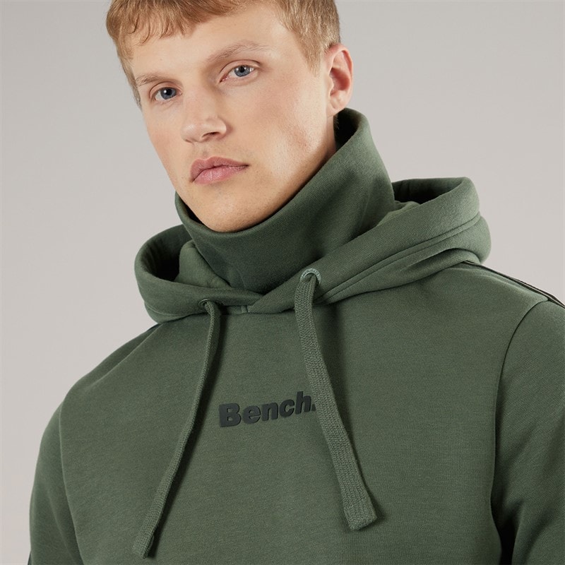 Bench Mens Guttell Tracksuit With Branded Tape Detail Khaki - Image 5