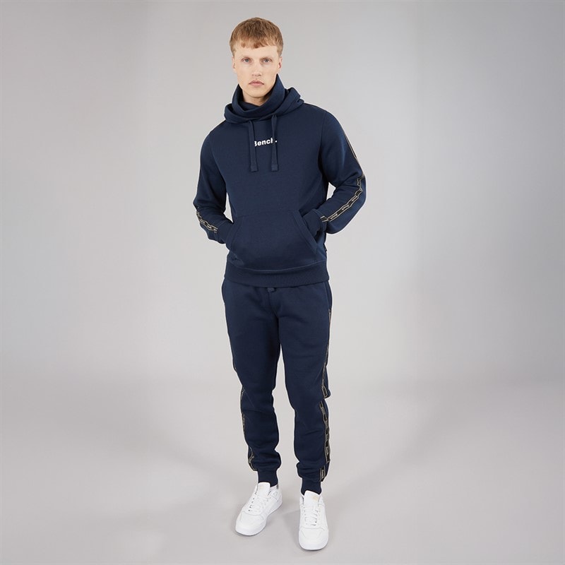 Bench Mens Guttell Tracksuit With Branded Tape Detail Navy - Image 1