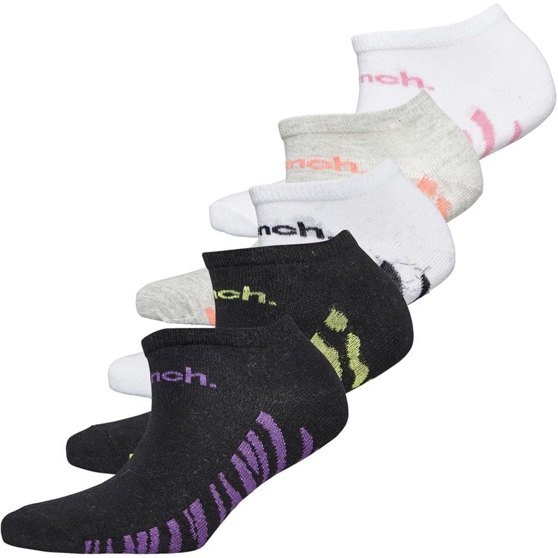 Bench Girls Five Pack Antonia Trainers Socks Asstd - Image 1