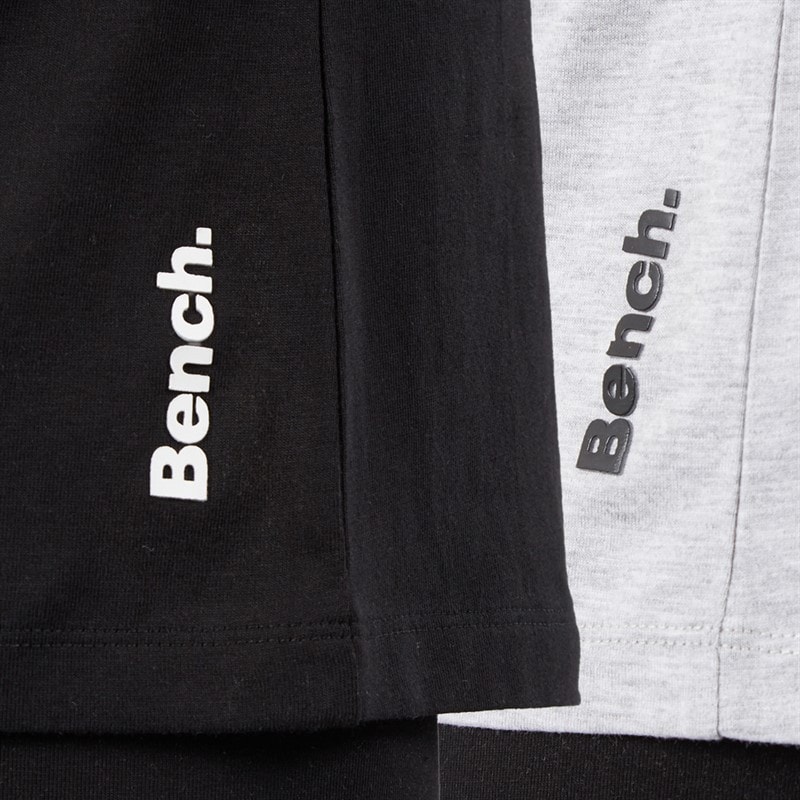 Bench Womens Grammen Two Pack T-Shirts Black/Grey Marl - Image 3